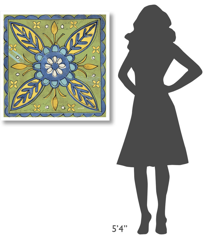 "Tuscan Sun Tile III Color" Digital Paper Print by Anne Tavoletti, 32"x32"