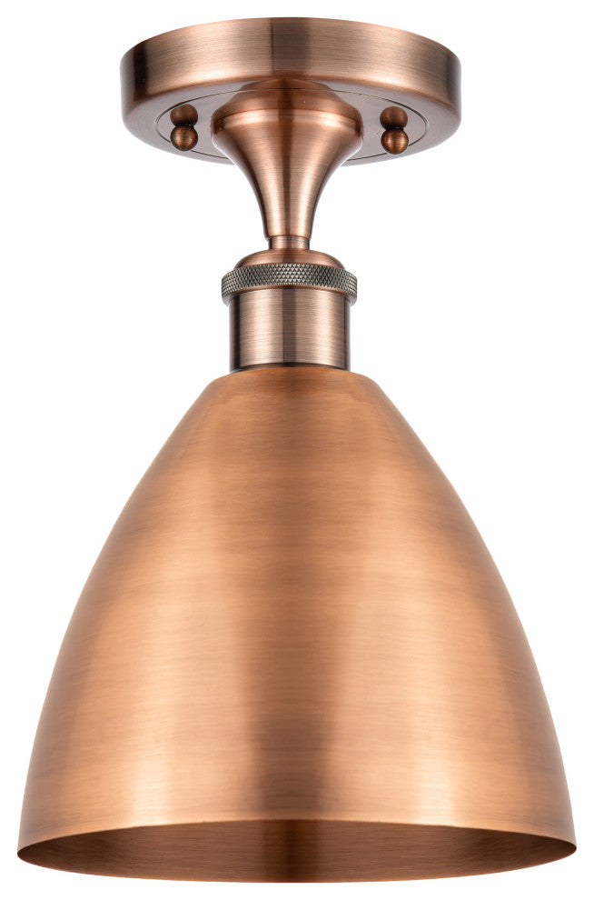 Ballston Dome Semi-Flush Mount, Antique Copper, Antique Copper