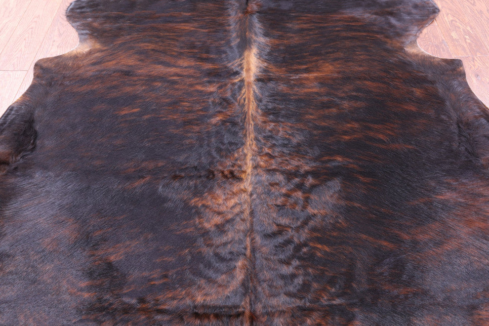 6' 11" X 5' 11" Organic Natural Hair-On Cowhide Area Rug C1479