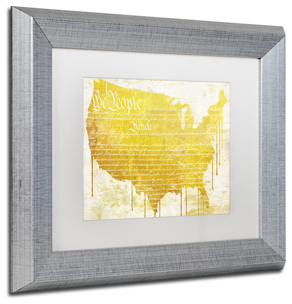 Color Bakery 'American Dream II', Silver Frame, White Mat, 14x11