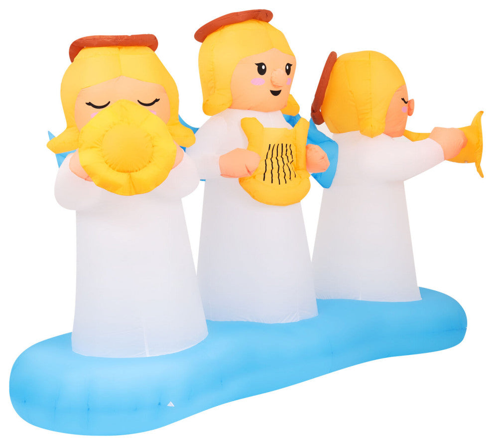 8-Ft. Pre-Lit Inflatable Angel Trio