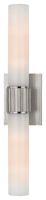 Fulton, Two Light Bath and Vanity, Satin Nickel Finish, Opal Matte Glass Shade
