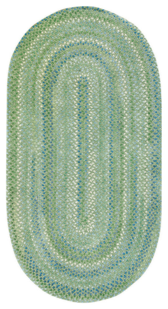 Capel Waterway Green 0470_200 Braided Rugs - 27" X 9' Runner Runner