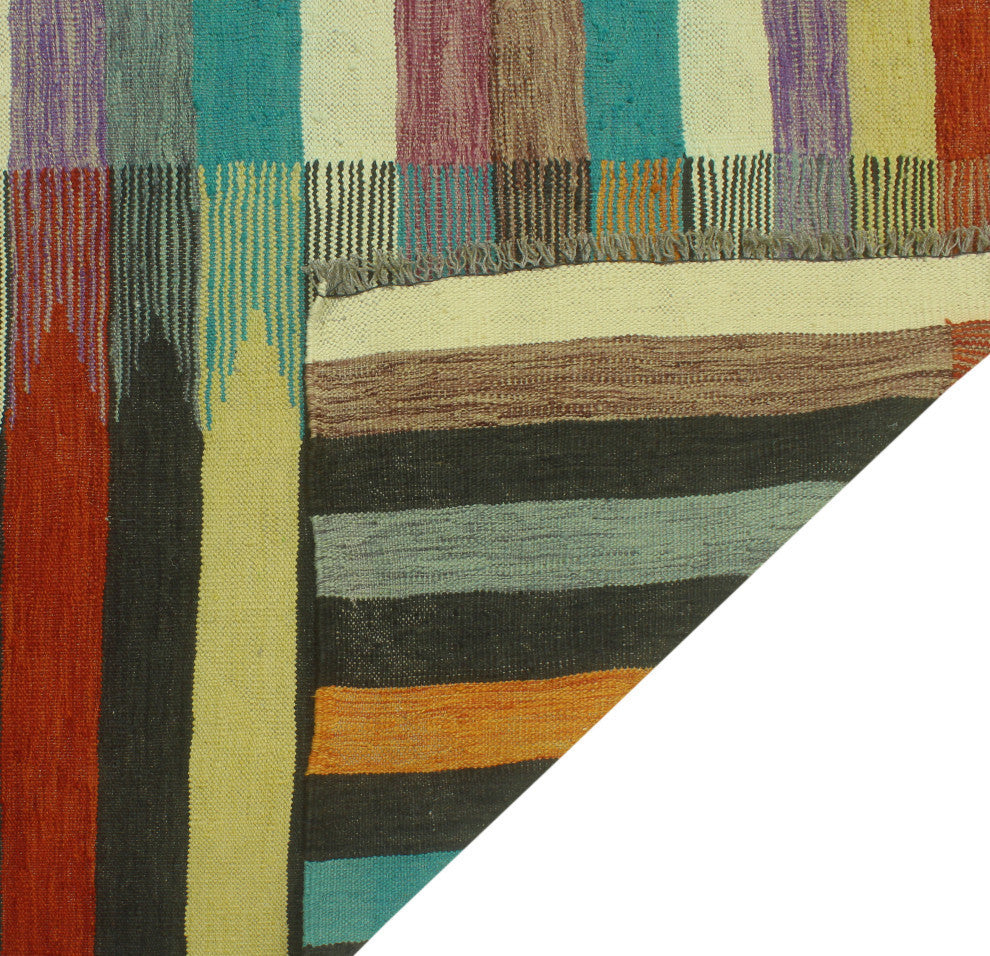 Winchester Kilim Cadena Charcoal/Ivory Rug, 8'0x11'6