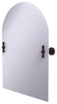 Frameless Arched Top Beveled Edge Tilt Mirror, Venetian Bronze
