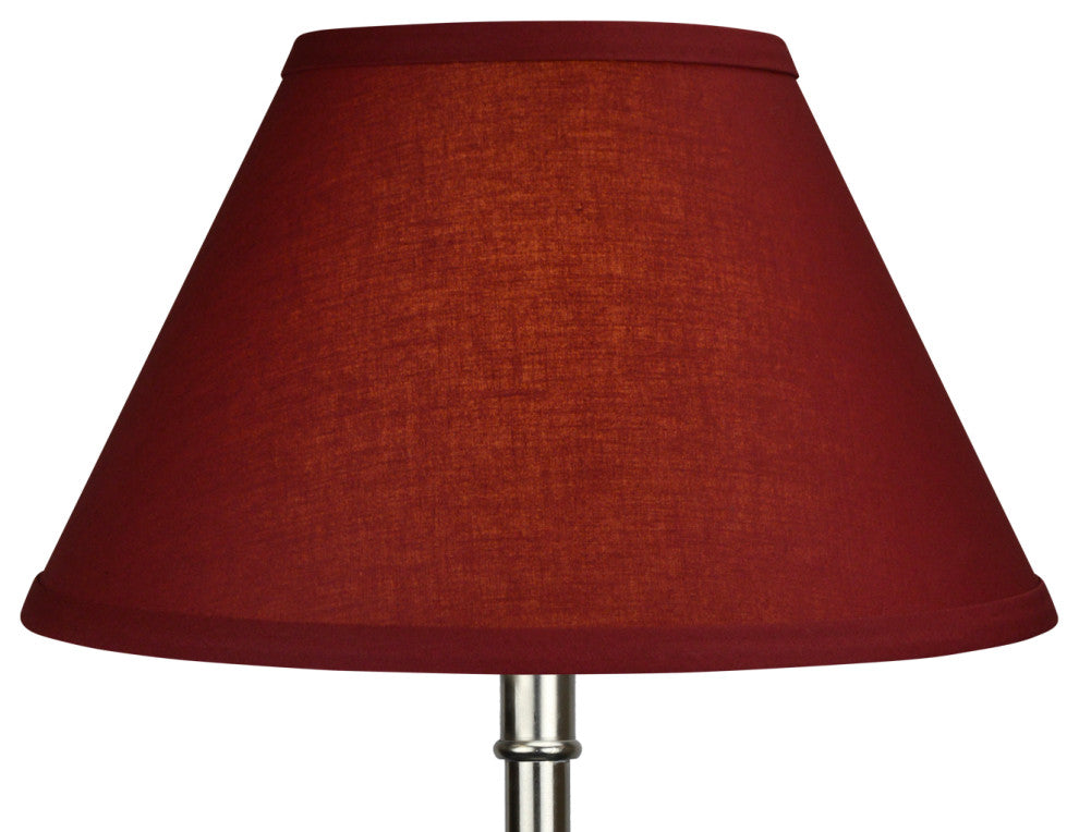 Fenchel Shades 6"x13"x8" Brass Spider Attachment Empire Lamp Shade, Linen Brick