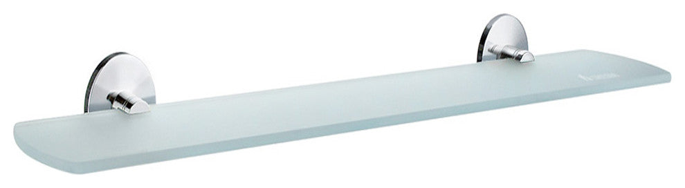 Studio Bathroom Glass Shelf Polished Chrome