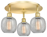Innovations Belfast 3 17.75" Flush Mount Satin Gold