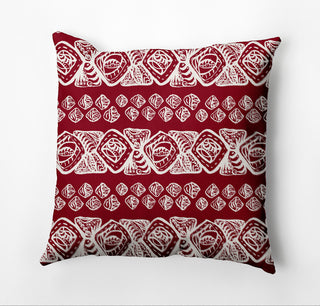 Tribal Geo Pillow, Red, 18"x18"