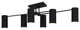 Quoizel FLD1750 Foreland 6 Light 50"W Semi-Flush Linear Ceiling - Matte Black