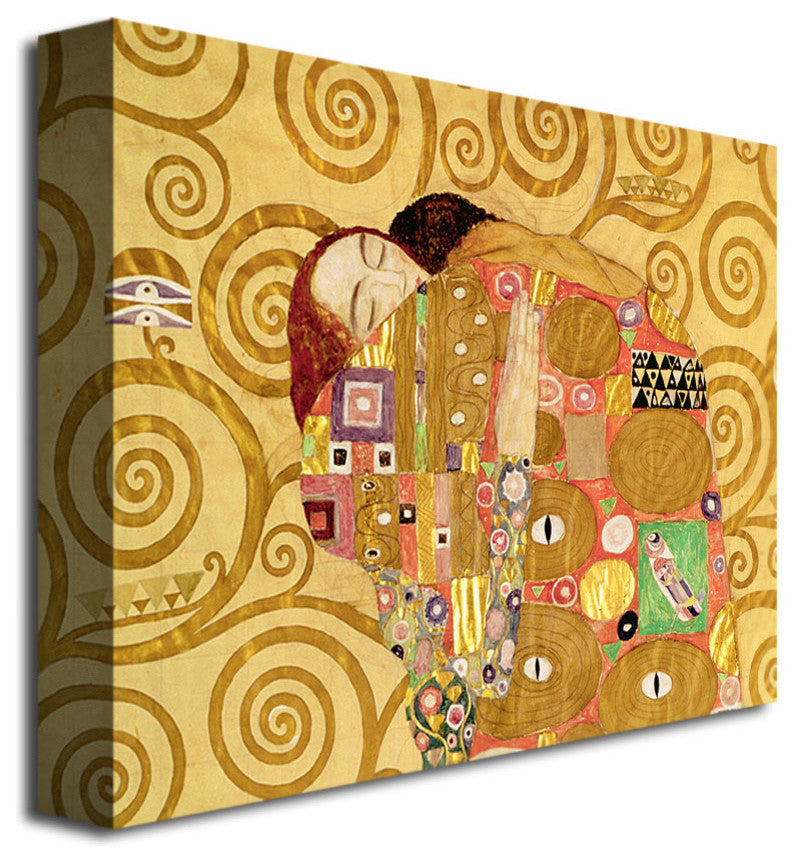 'Fulfilment' Canvas Art by Gustave Klimt