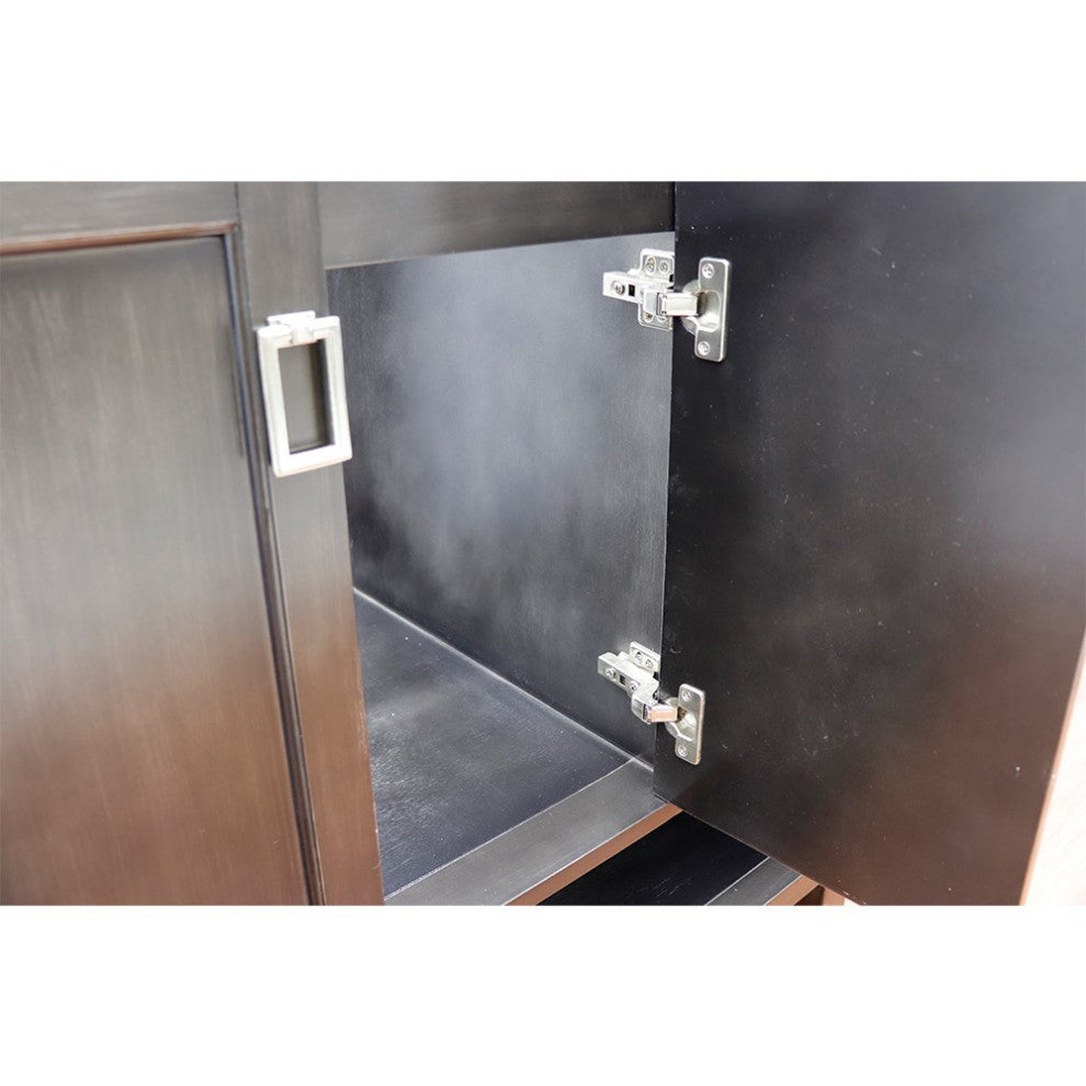 49" Single Vanity, Silvery Brown Finish With White Carrara Top