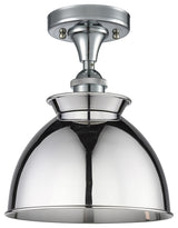 Adirondack 1-Light 9" Semi-Flush Mount, Polished Chrome