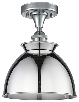 Adirondack 1-Light 9" Semi-Flush Mount, Polished Chrome