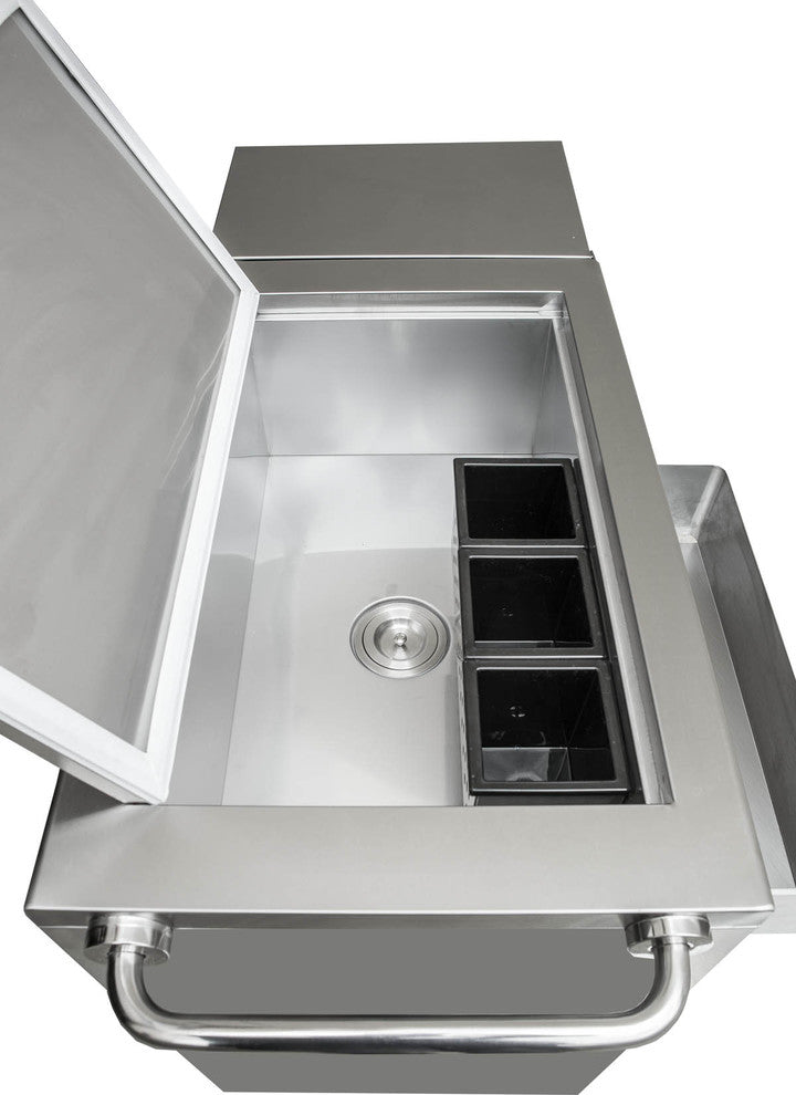 Outdoor Party Cart with Ice Bin Cooler