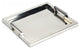 18" Silver Stainless Steel Serving Tray