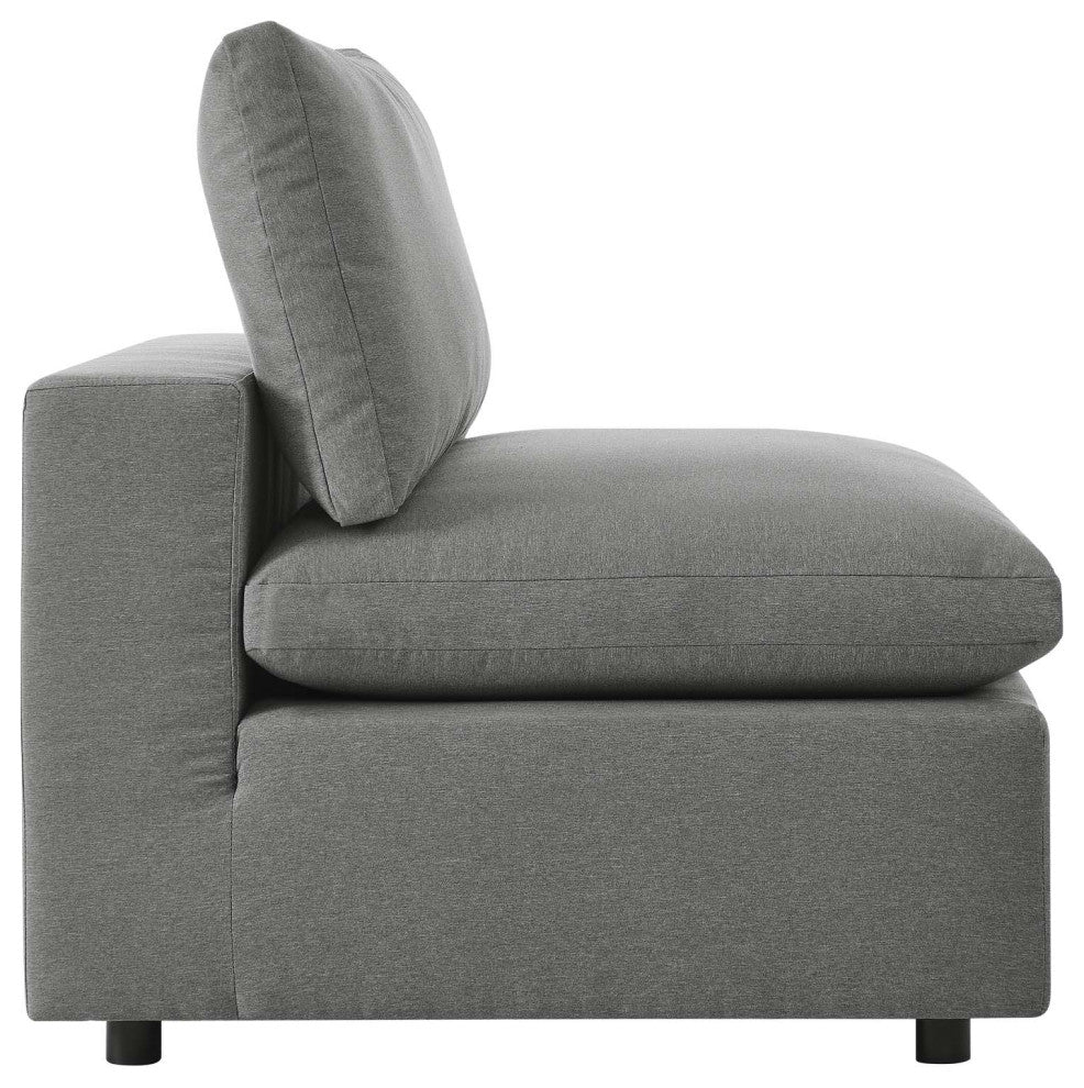 Commix 4-Piece Outdoor Patio Sectional Sofa Charcoal -5580