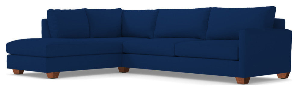 Apt2B Tuxedo 2-Piece Sectional Sleeper Sofa, Blueberry, Chaise on Left