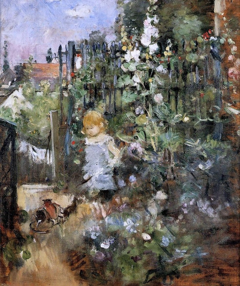 Berthe Morisot Child in the Rose Garden, 20"x25" Wall Decal Print