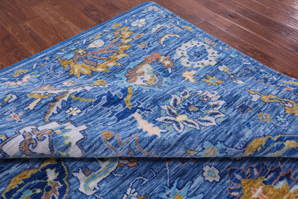 Handmade Turkish Oushak Wool Rug 8' 10" X 12' 5" - Q15711