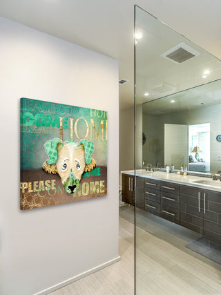 "Sad Dog" Painting Print on Wrapped Canvas