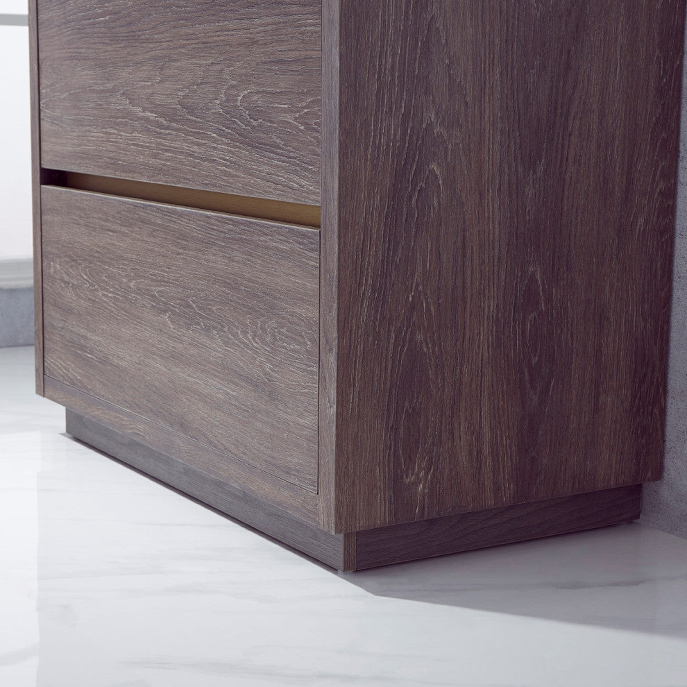 Huesca Bath Vanity in North Carolina Oak, 36", Without Mirror