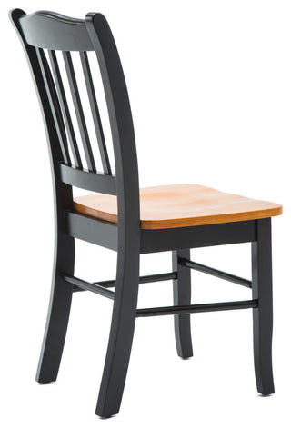 Shaker Dining Chairs, Set of 2, Black and Oak