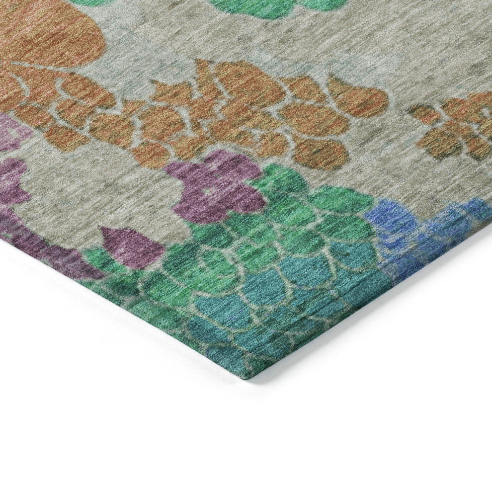 Machine Washable Indoor/Outdoor Chantille ACN1906 Green 10' x 14' Rug