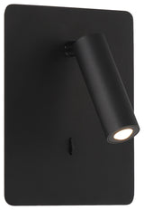 Villa LED Reading Light, Matte Black