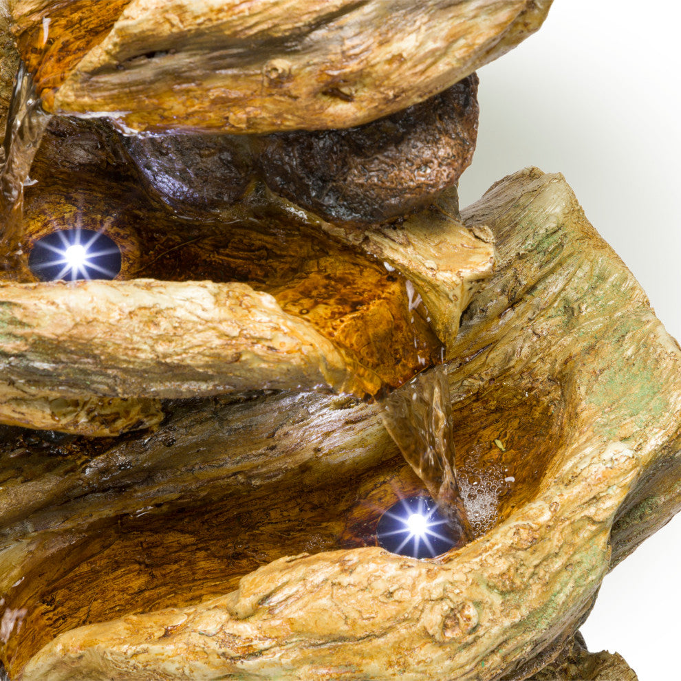 4 Tier Rainforest Waterfall Fountain with LED Lights