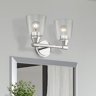 Catania 2-Light Polished Chrome Vanity Sconce
