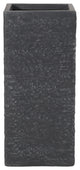 Leiman Outdoor Cast Stone Planter, Gray, 10.75Wx10.75Dx24.25H