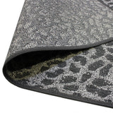 Vumbura Plains Area Rug, Indoor, Outdoor, Accent Carpet, Charcoal, 3'x9'