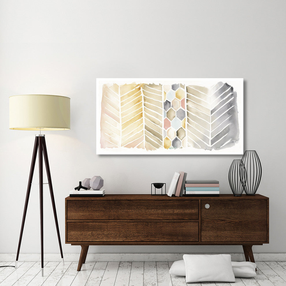 "Watercolor Chevron Crop" Digital Paper Print by Elyse DeNeige, 62"x32"