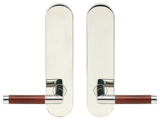 Cabernet Lever, Tubular Privacy, 2-3/8" Backset, Polished Stainless Steel