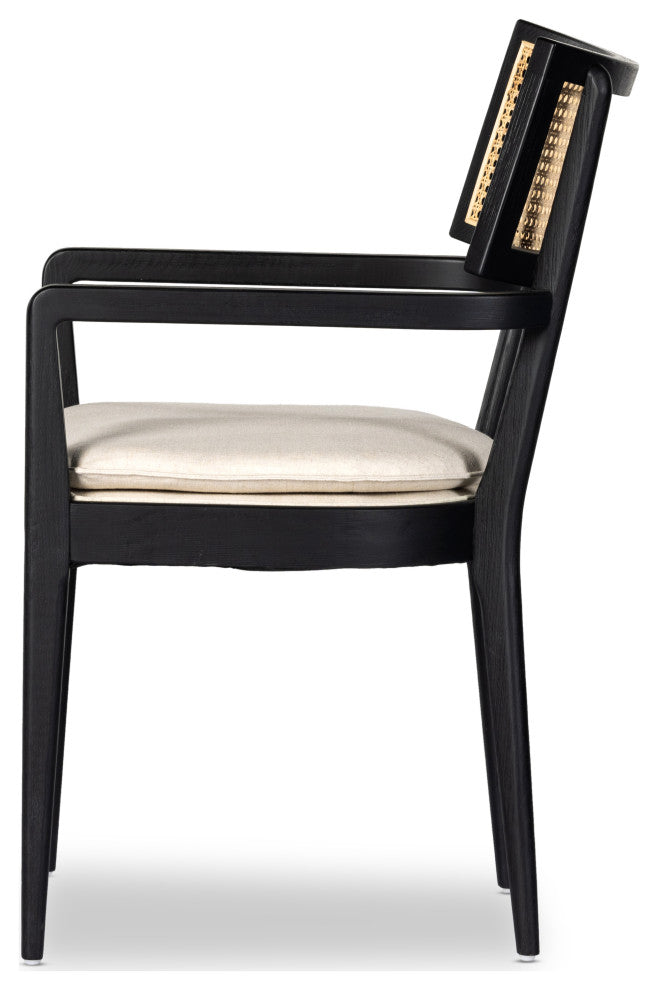 Britt Dining Armchair-Savile Flax