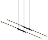 Sonneman 2801 Tik-Tak 47-1/2"W LED Linear Chandelier - Satin Black