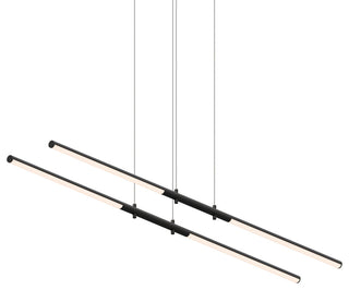 Sonneman 2801 Tik-Tak 47-1/2"W LED Linear Chandelier - Satin Black