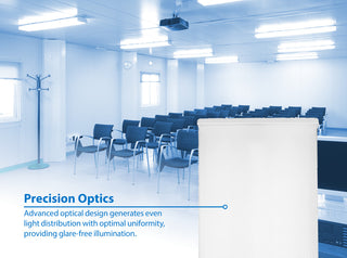 4' LED Wraparound Fixture With Prismatic Lens, 5000k, Standard Output