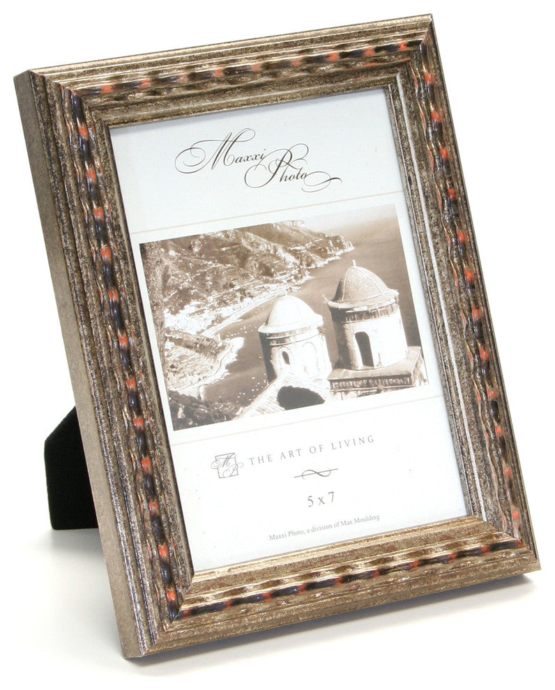 San Marco Antique Frame, Silver Leaf, 5"x7"