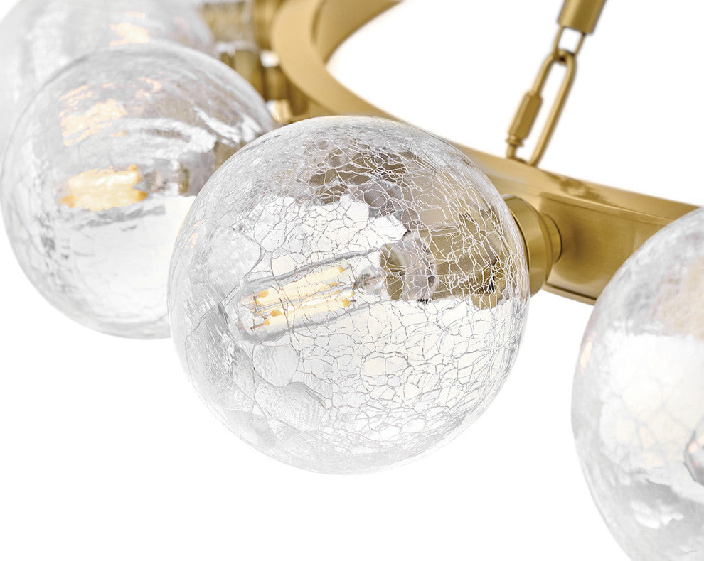 Fredrick Ramond Coco Extra Large Single Tier Chandelier, Lacquered Brass