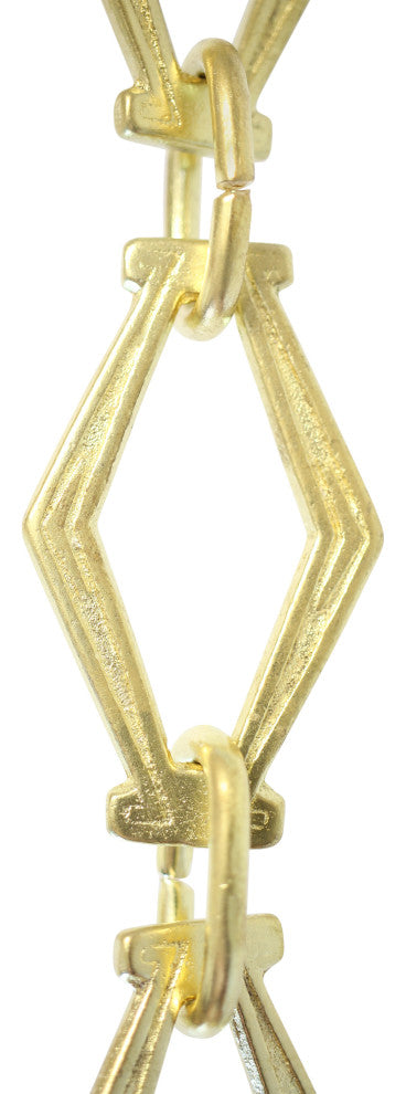 RCH Hardware Brass Vintage Chandelier Chain, 3', Acid Dipped, U58