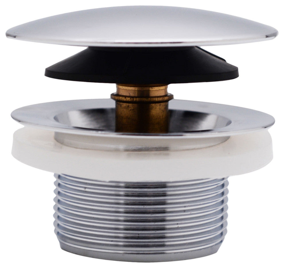 Illusionary Overflow 12" & 4" Sch. 40 PVC Bath Waste and Overflow Tip-Toe, Polished Chrome