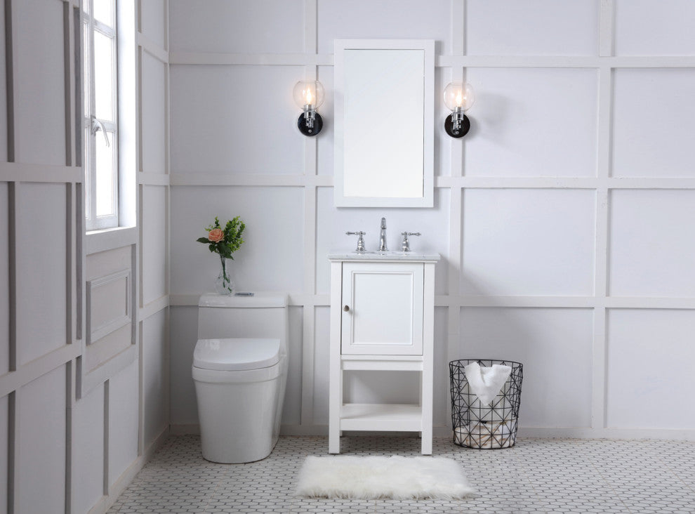 Matilda 19" Single Bathroom Vanity Set, White
