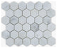 Calacatta Honed 2" Hexagon Marble Mosaic