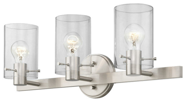 Munich 3 Light Brushed Nickel Vanity Sconce