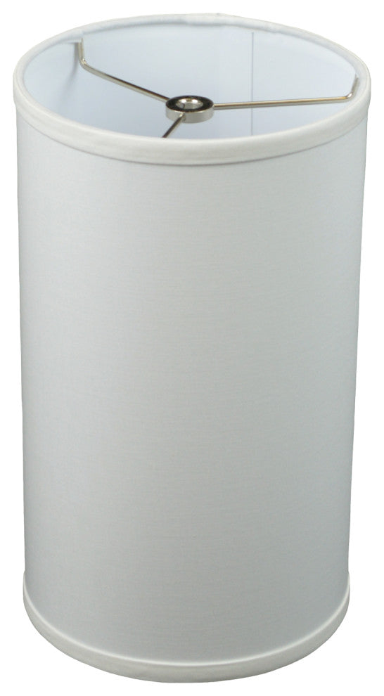 Fenchel Shades 6"x6"x10" Spider Attachment Drum Lamp Shade, Linen Snow