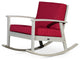 DTY Outdoor Living Longs Peak Eucalyptus Rocker w/ Cushions, Driftwood Gray, Bur
