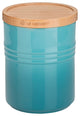 Le Creuset Stoneware Medium Storage Jar With Wooden Lid, Teal