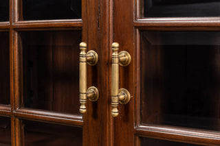 Carmel-By-The-Sea Walnut Bookcase With Glass Doors
